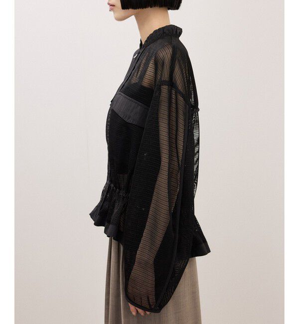 ADAM ET ROPE'「ドロストメッシュシャツ」|シャツ・ブラウス|