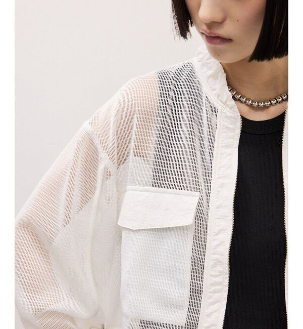 ADAM ET ROPE'「ドロストメッシュシャツ」|シャツ・ブラウス|