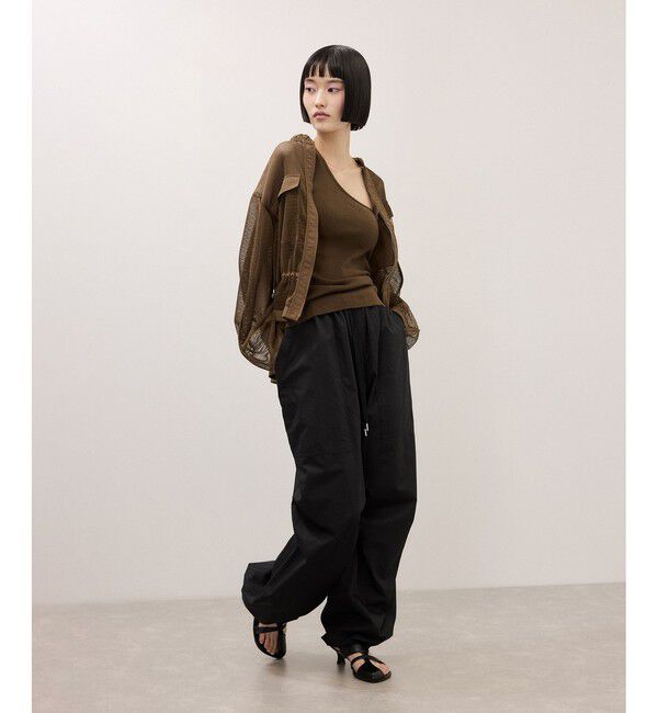 ADAM ET ROPE'「ドロストメッシュシャツ」|シャツ・ブラウス|