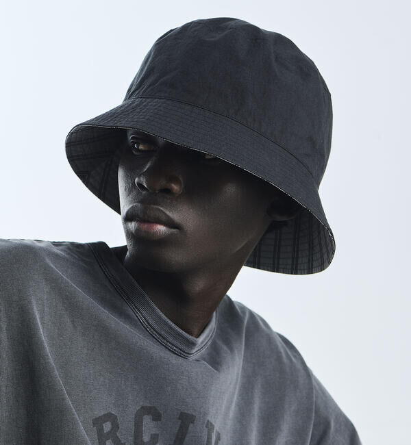  「KIJIMA TAKAYUKI | リバーシブル バケットハット MEN」|ハット|BLACK系1
