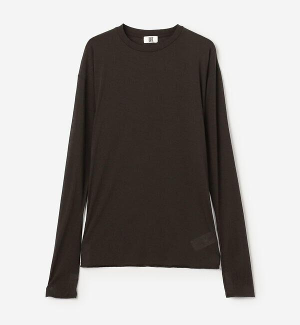 UNFIL「UNFIL | コットン シアージャージー長袖Tシャツ WOMEN」|Tシャツ・カットソー|DKBROWN