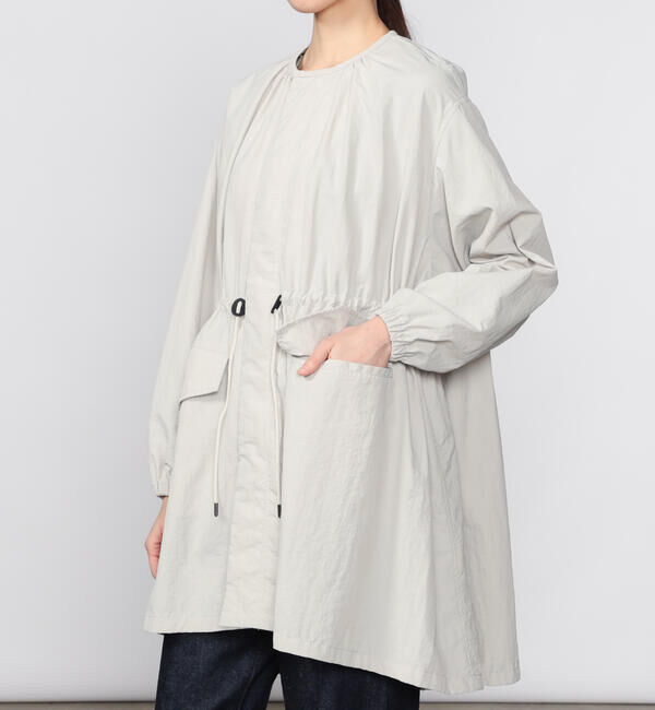 LE GLAZIK「LE GLAZIK | ナイロン ノーカラーコート WOMEN」|トレンチコート|