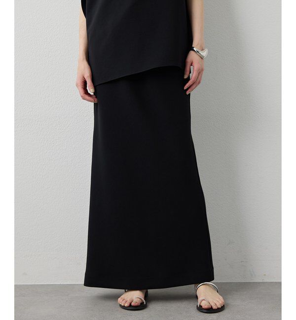 Drawing Numbers「【Drawing Numbers】ダブルクロスバイアスセミタイトスカート」|スカート|ブラック