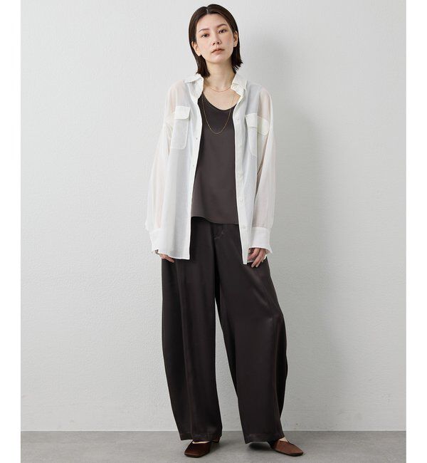 Drawing Numbers「【Drawing Numbers】ダブルサテンコクーンパンツ」|チノ|