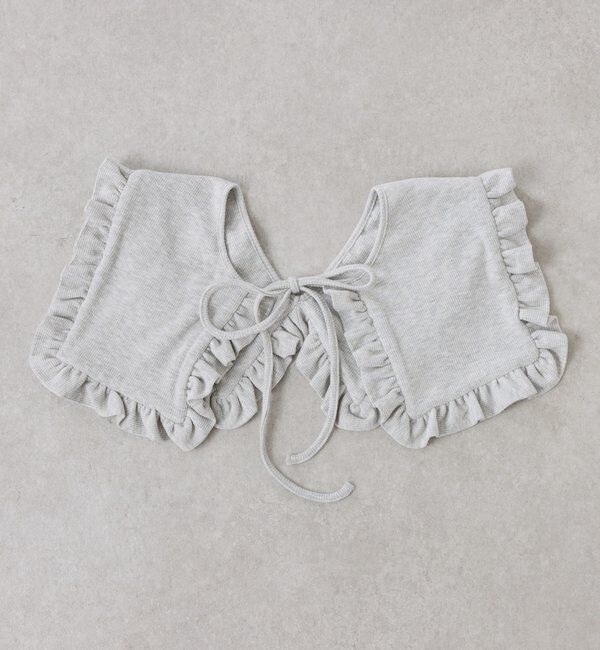  「Qanos 襟付きフリルロンT」|Tシャツ・カットソー|