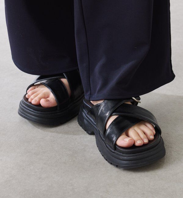  「【PAPILLONNER/パピヨネ】ベルトクロスサンダル」|その他|