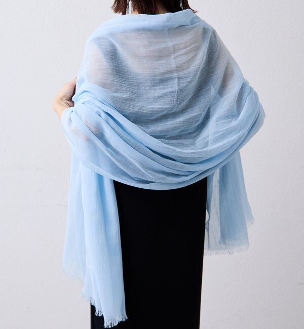  「【PAPILLONNER/パピヨネ】コットンカラーストール」|マフラー|ブルー