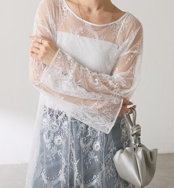  「【Nuel/ヌエル】 レースレイヤードワンピース」|ワンピース|