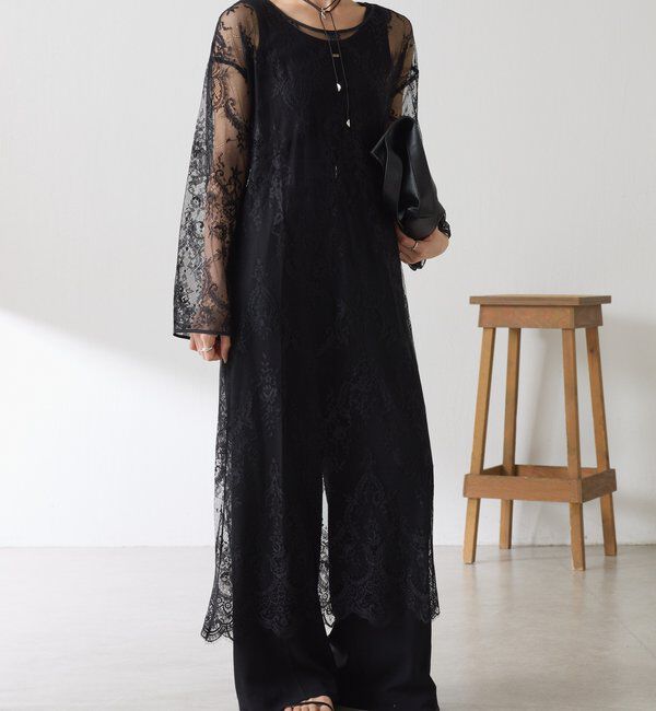  「【Nuel/ヌエル】 レースレイヤードワンピース」|ワンピース|