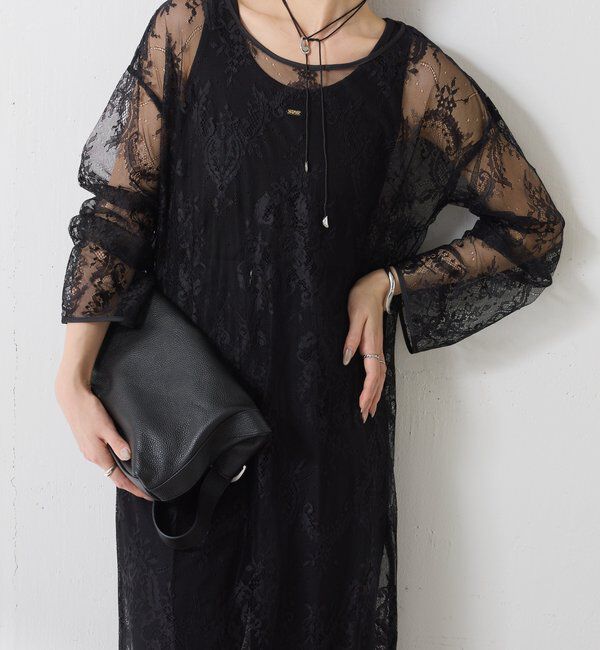  「【Nuel/ヌエル】 レースレイヤードワンピース」|ワンピース|