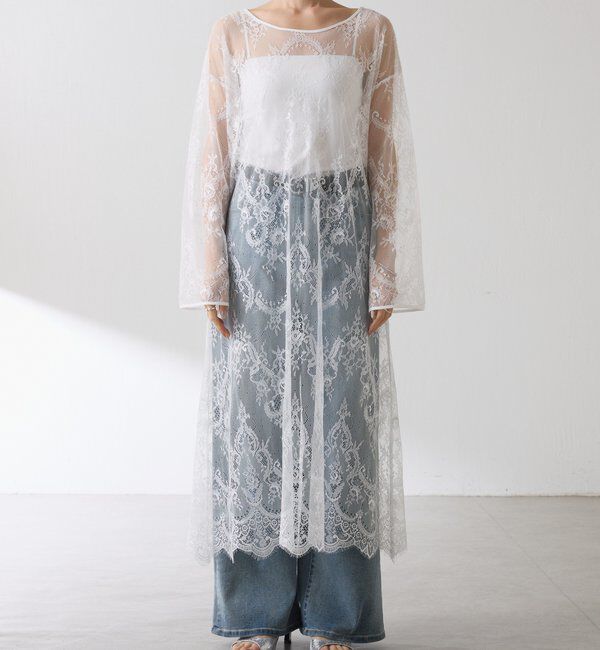  「【Nuel/ヌエル】 レースレイヤードワンピース」|ワンピース|