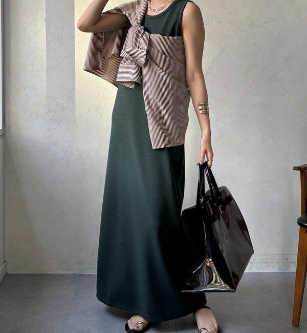  「【全骨格細見え】ブークレーダンボールタンクワンピース」|ワンピース|