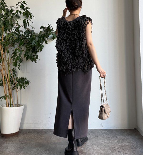  「【全骨格細見え】ブークレーダンボールタンクワンピース」|ワンピース|