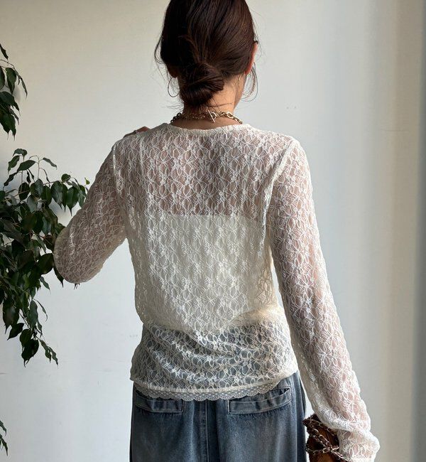  「【WEB限定】レースサイドタックプルオーバー」|Tシャツ・カットソー|