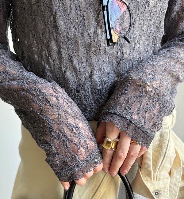  「【WEB限定】レースサイドタックプルオーバー」|Tシャツ・カットソー|