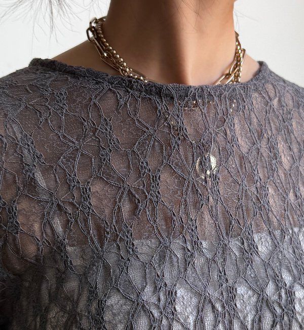  「【WEB限定】レースサイドタックプルオーバー」|Tシャツ・カットソー|