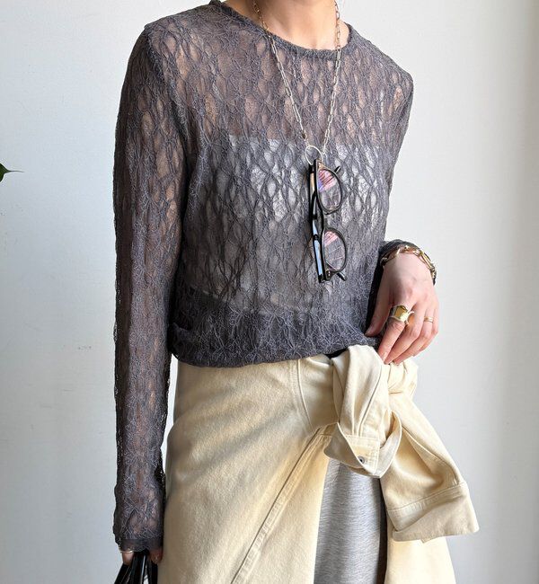  「【WEB限定】レースサイドタックプルオーバー」|Tシャツ・カットソー|