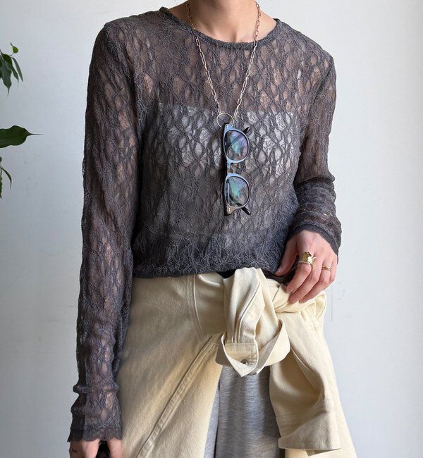  「【WEB限定】レースサイドタックプルオーバー」|Tシャツ・カットソー|