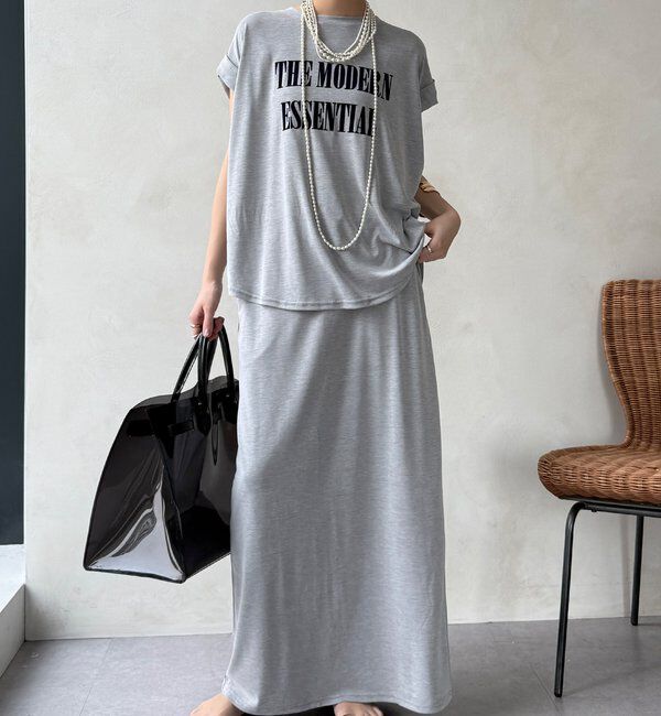  「【セットアップ可能】ソフトIラインスカート」|スカート|