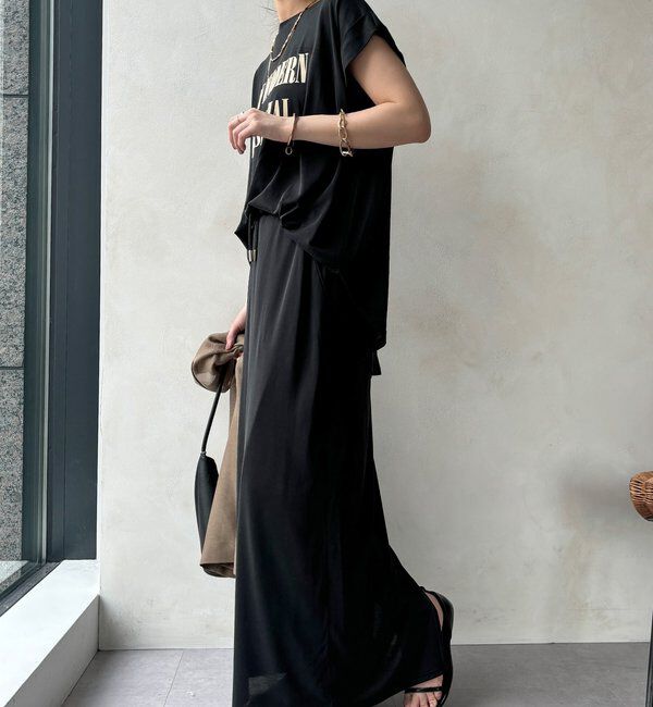  「【セットアップ可能】ソフトIラインスカート」|スカート|