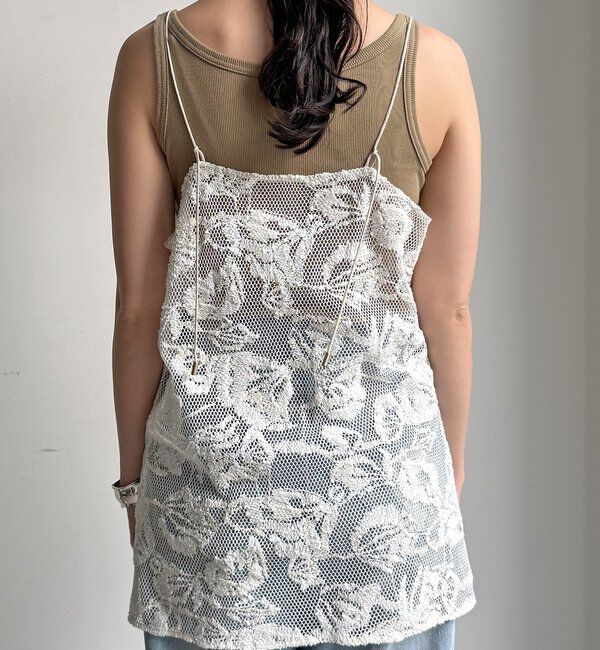  「【セットアップ可能】メッシュレースキャミ」|シャツ・ブラウス|