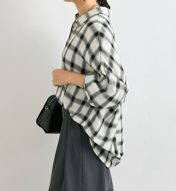  「ウォッシュドチェックワイドシャツ」|シャツ・ブラウス|