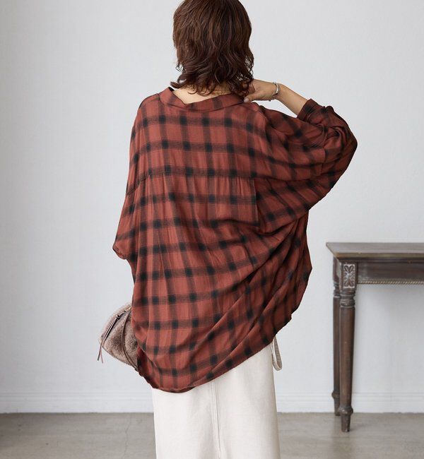  「ウォッシュドチェックワイドシャツ」|シャツ・ブラウス|
