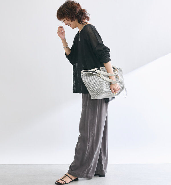  「【セットアップ可能】ガーメントダイワイドパンツ」|チノ|