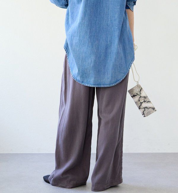  「【セットアップ可能】ガーメントダイワイドパンツ」|チノ|