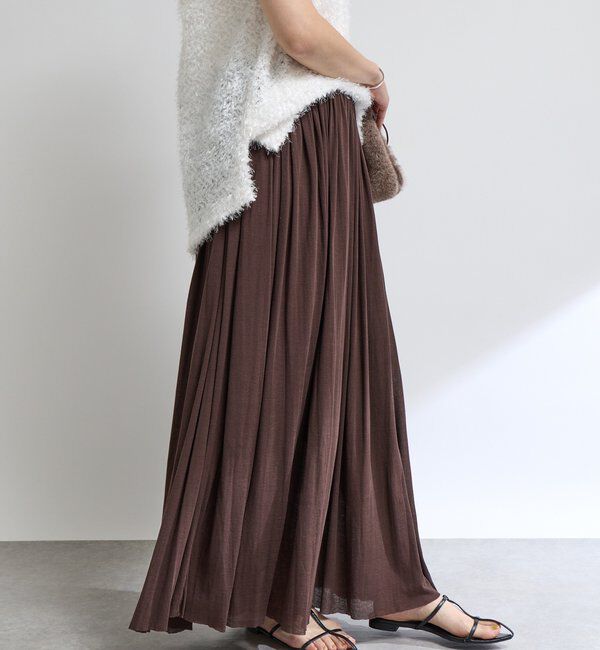  「【上品な印象に】シアーフライスギャザースカート」|スカート|