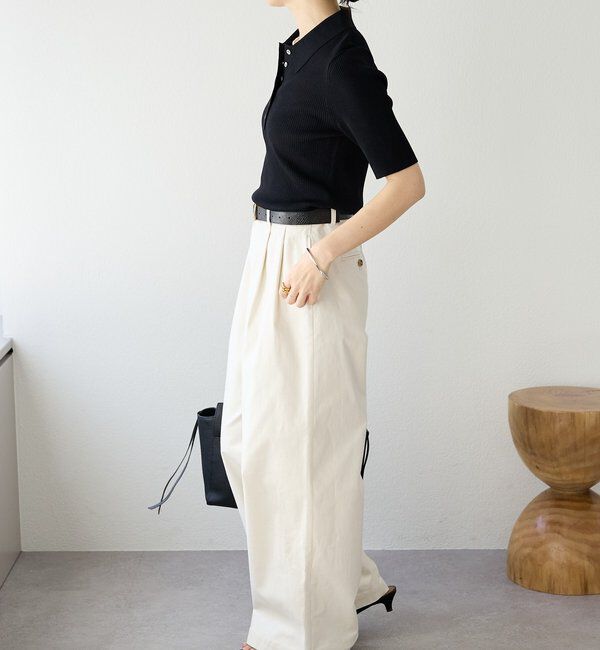  「【オンオフ使える】クールフィールポロニット」|ニット・セーター|