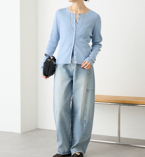  「【アンサンブル対応可】コットンリブカーディガン」|カーディガン|