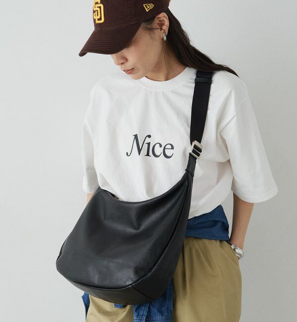  「ソフトレザーラウンドビッグショルダーバッグ」|ショルダー・メッセンジャー|