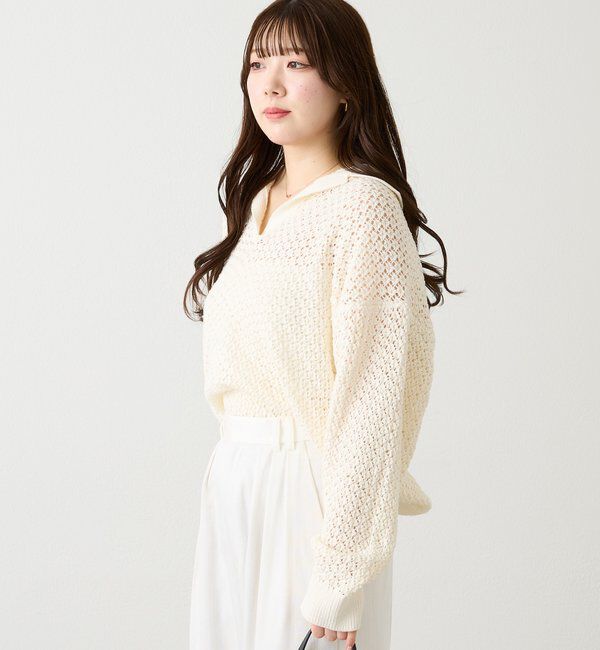  「スキッパーニット」|カーディガン|