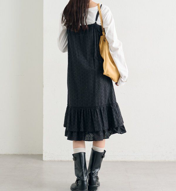  「フラワー刺繍キャミワンピース」|ワンピース|