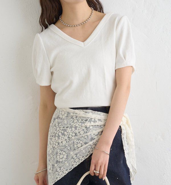  「テレコパフTシャツ」|Tシャツ・カットソー|オフホワイト