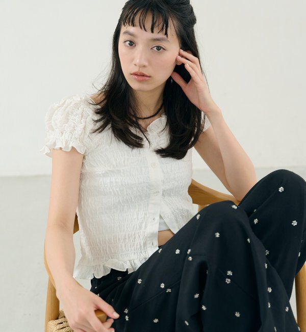  「シャーリングフレンチブラウス」|シャツ・ブラウス|
