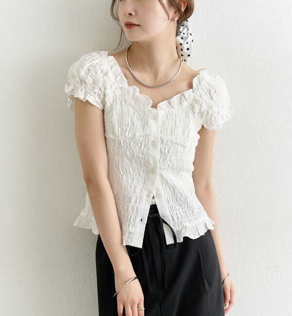  「シャーリングフレンチブラウス」|シャツ・ブラウス|