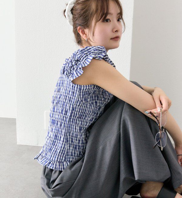  「シャーリングフレンチブラウス」|シャツ・ブラウス|