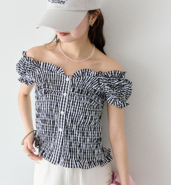  「シャーリングフレンチブラウス」|シャツ・ブラウス|