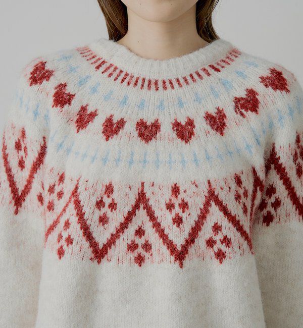  「ハート柄ノルディックニット」|ニット・セーター|