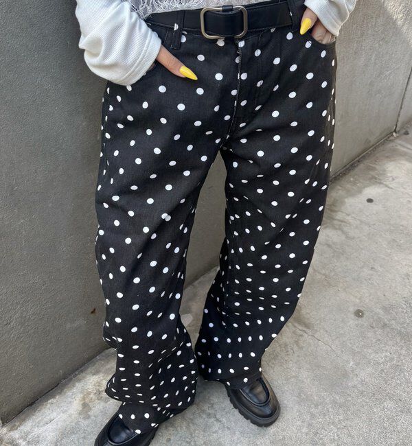  「アソートドットローライズパンツ」|チノ|