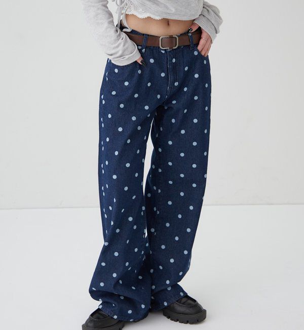  「アソートドットローライズパンツ」|チノ|