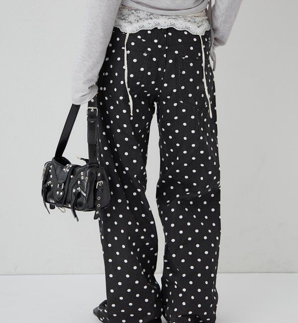  「アソートドットローライズパンツ」|チノ|