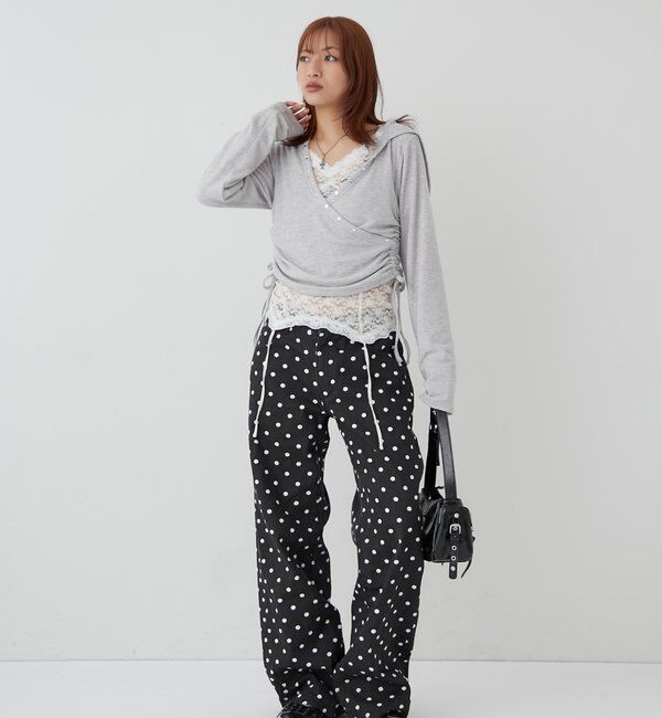  「アソートドットローライズパンツ」|チノ|