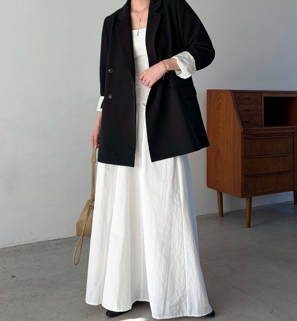  「【再販・サイズ展開あり・WEB限定カラー/グレージュ】Wテーラージャケット」|テーラードジャケット|