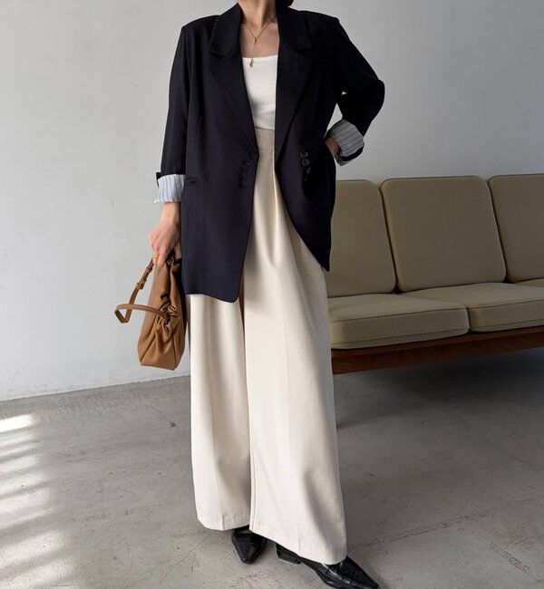  「【サイズ展開あり】〈C.L〉リネンタッチテーラードジャケット」|テーラードジャケット|