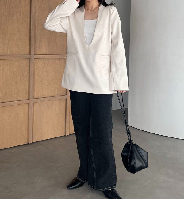  「【tani企画】深Vネックジャケットプルオーバー」|その他|