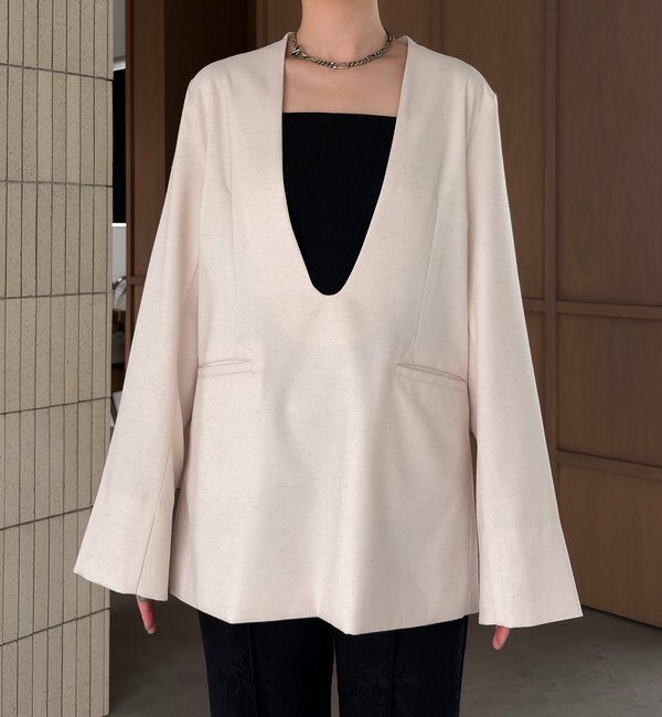  「【tani企画】深Vネックジャケットプルオーバー」|その他|