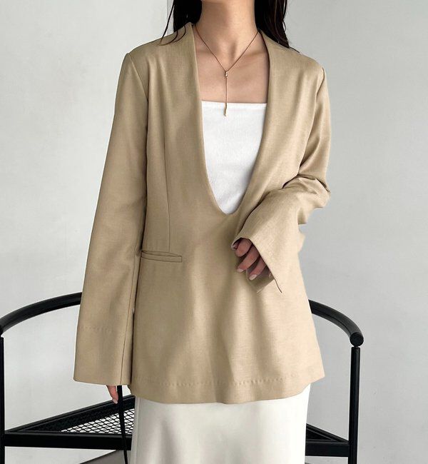  「【tani企画】深Vネックジャケットプルオーバー」|その他|